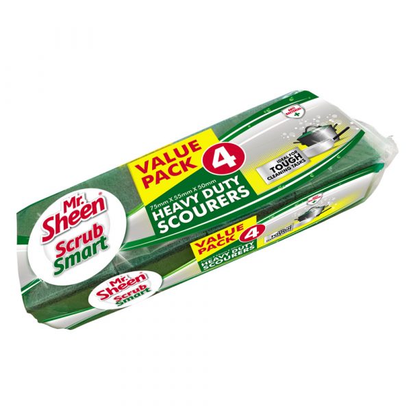 Mr Sheen Smart Scrub 4 Embalagens de esponjas