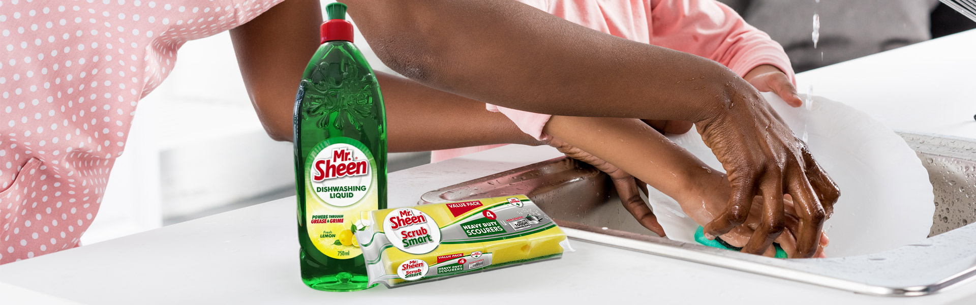 Mr Sheen Dishwashing Liquid & Smart Scrub